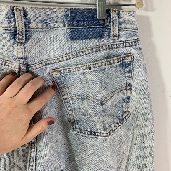 Levi's 505 Jeans Vtg 80s Straight Leg Acid Wash - Picture 5 of 8